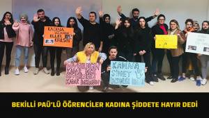 PAÜ Bekilli MYO öğrencileri “Kadına Yönelik Şiddete Hayır” dedi