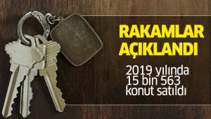 2019 yılında 15 bin 563 konut satıldı