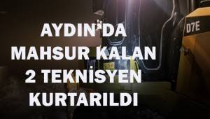 Aydın'da karda mahsur kalan 2 teknisyen kurtarıldı