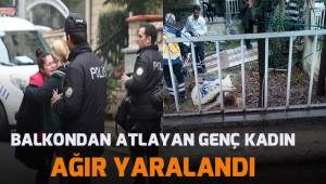 Balkondan atlayan kadın mahallelinin tüm çabalarına rağmen bahçeye düşerek ağır yaralandı