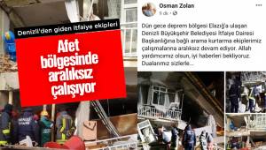 Denizli’den giden itfaiye ekipleri afet bölgesinde aralıksız çalışıyor