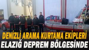Denizli itfaiye arama kurtarma ekipleri Elazığ deprem bölgesinde