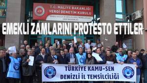 Emekli zamlarını protesto ettiler