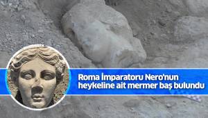 Roma İmparatoru Nero'nun heykeline ait mermer baş bulundu