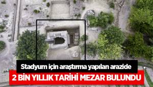 Stadyum için araştırma yapılan arazide tarihi mezar bulundu
