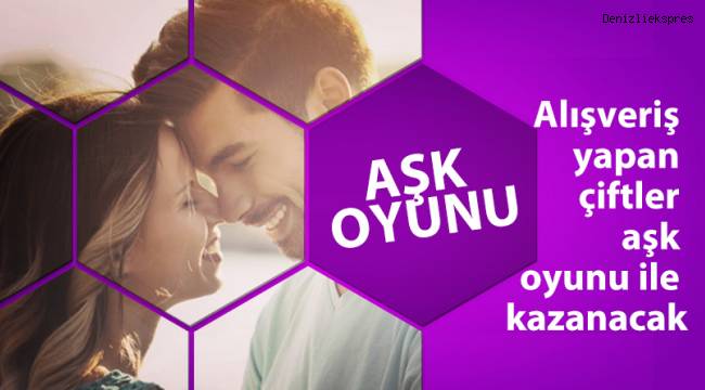 Alışveriş yapan çiftler aşk oyunu ile kazanacak
