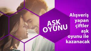 Alışveriş yapan çiftler aşk oyunu ile kazanacak
