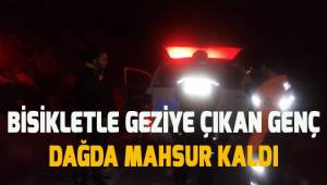 Dağda geziye çıkan genç donmak üzereyken kurtarıldı