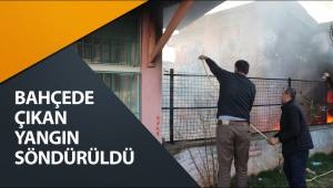 Denizli'de apartmanın bahçesinde çıkan yangın söndürüldü