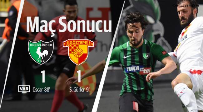 Denizlispor 1-1 Göztepe A.Ş. Maç sonucu