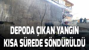 Depoda çıkan yangın kısa sürede söndürüldü