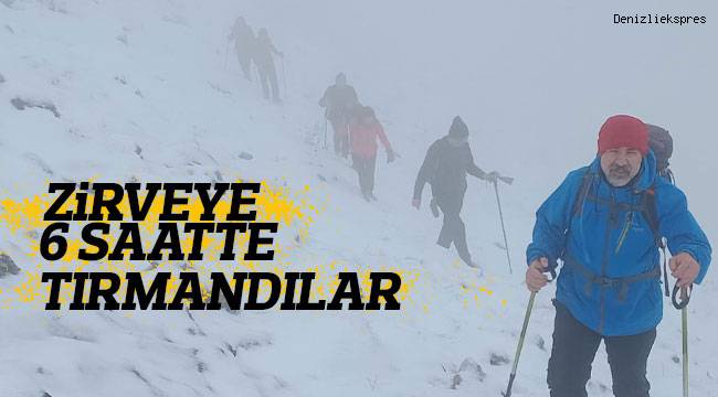 Doğa sevenler Çal’da Çökelez Dağı’na tırmandı