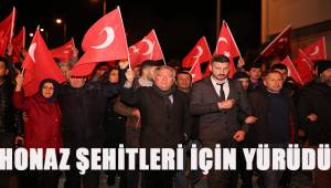 Honaz şehitleri için yürüdü