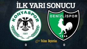 İH. Konyaspor - Y. Denizlispor ilk yarı sonucu