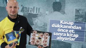 Kasap dükkanından önce et, sonra kitap alıyorlar