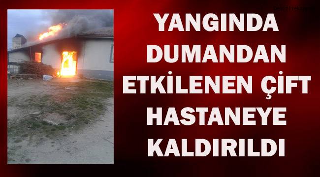 Sacda ekmek pişirildikten sonra çıkan yangından çifti itfaiye kurtardı