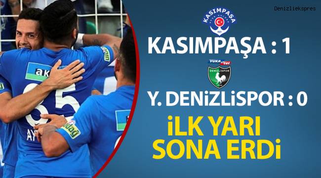 Süper Lig: Kasımpaşa: 1 - Denizlispor: 0 (İlk yarı)