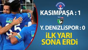 Süper Lig: Kasımpaşa: 1 - Denizlispor: 0 (İlk yarı)