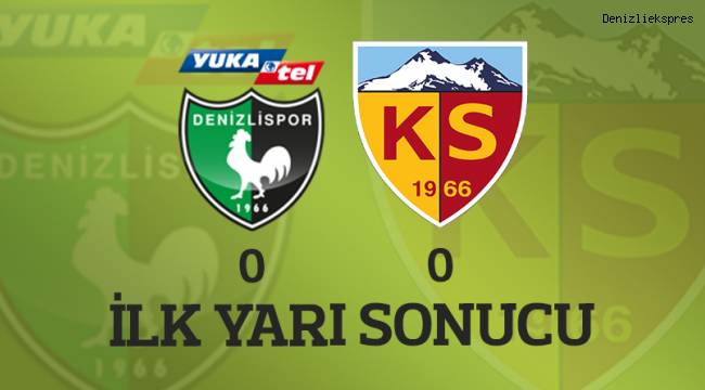 Y. Denizlispor 0-0 HK Kayserispor ilk yarı sonucu