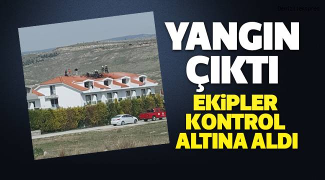Bir otelin çatısında çıkan yangın paniğe sebep oldu