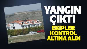 Bir otelin çatısında çıkan yangın paniğe sebep oldu