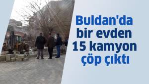 Buldan'da bir evden 15 kamyon çöp çıktı
