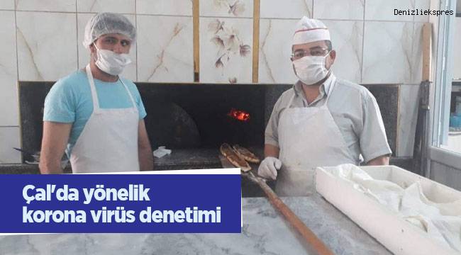 Çal'da yönelik korona virüs denetimi