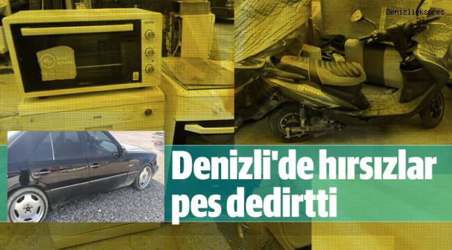 Denizli'de hırsızlar pes dedirtti
