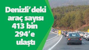 Denizli’deki araç sayısı 413 bin 294’e ulaştı