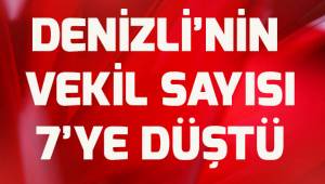 Denizli'nin vekil sayısı 7'ye düştü
