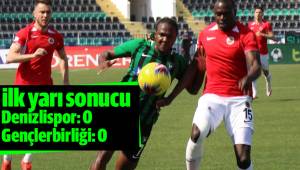 Denizlispor: 0 - Gençlerbirliği: 0 İlk Yarı Sonucu