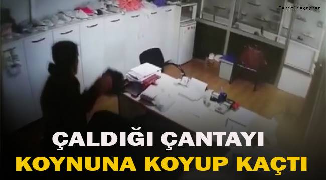 Girdiği iş yerinde çalışanın çantasını çalıp kayıplara karıştı