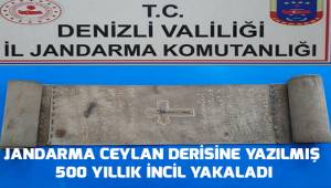 Jandarma ceylan derisine yazılmış 500 yıllık İncil yakaladı