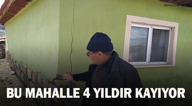 Mahalledeki kayma 25 evin duvar ve kolonlarında derin çatlaklar oluşturdu