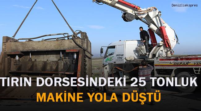 Makinenin düştüğü esnada yolda kimsenin olmaması olası faciayı önledi