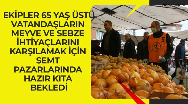 Pamukkale Belediyesi risk grubundaki vatandaşlar için pazara çıktı