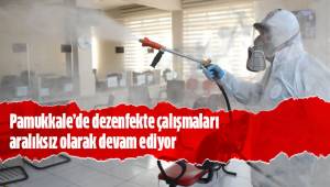 Pamukkale’de dezenfekte çalışmaları aralıksız olarak devam ediyor