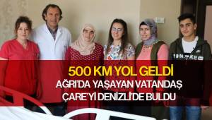 Tedavi olmak için bin 500 kilometre yol geldi