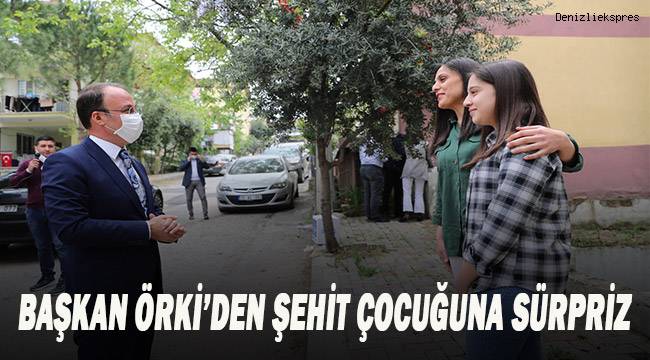 Başkan Örki’den şehit çocuğuna pastalı doğum günü sürprizi