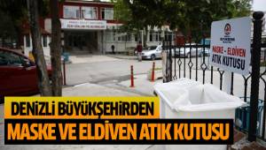 Büyükşehir'den maske ve eldivenler için atık kutusu