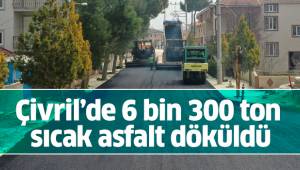 Çivril’de 6 bin 300 ton sıcak asfalt döküldü