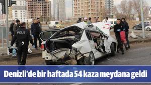 Denizli’de bir haftada 54 kaza meydana geldi