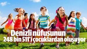 Denizli nüfusunun 248 bin 511’i çocuklardan oluşuyor