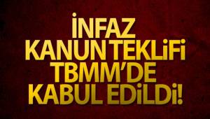 İnfaz Kanun Teklifi kabul edildi