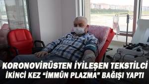 Koronavirüsten iyileşen tekstilci, ikinci kez