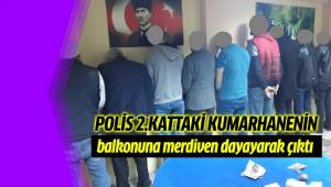 Polis 2. kattaki kumarhanenin balkonuna merdiven dayayarak çıktı