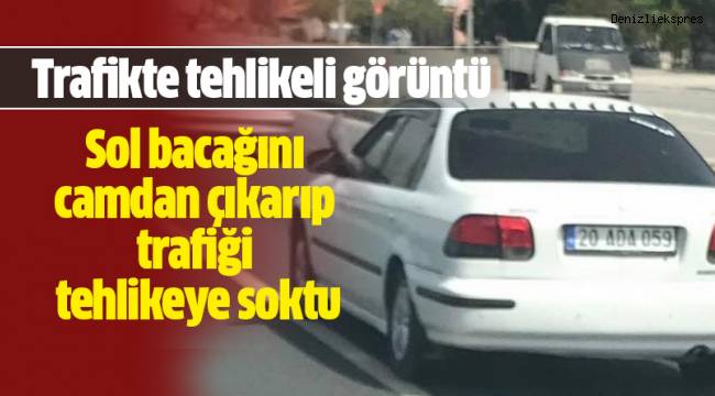 Trafikte tehlikeli görüntü
