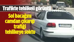 Trafikte tehlikeli görüntü