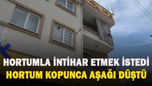 Boğazına hortum bağlayıp intihara kalkışan şahıs 10 metreden düştü