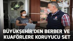 Büyükşehir'den berber ve kuaförlere koruyucu set